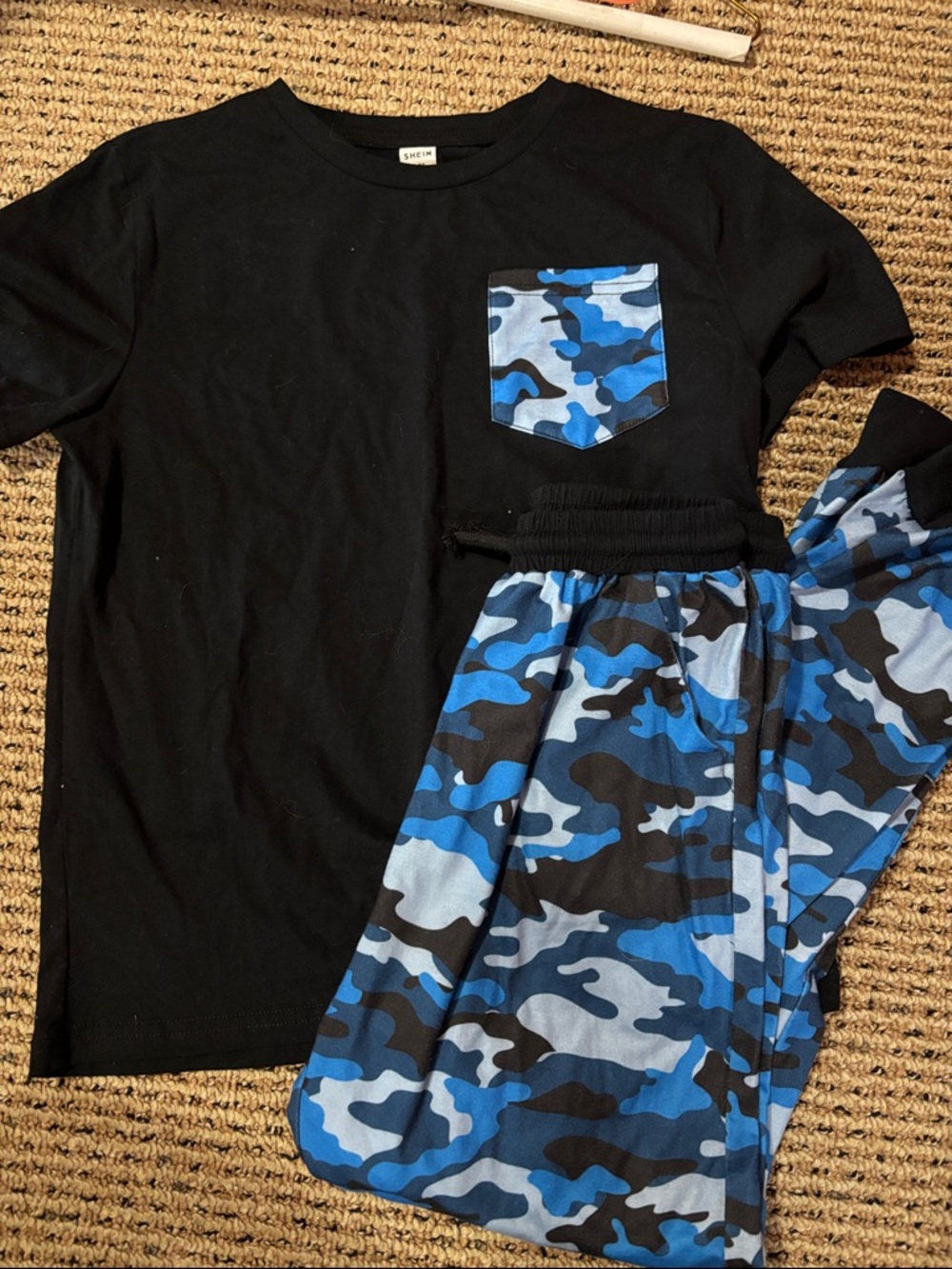 Boys Blue Camo Set